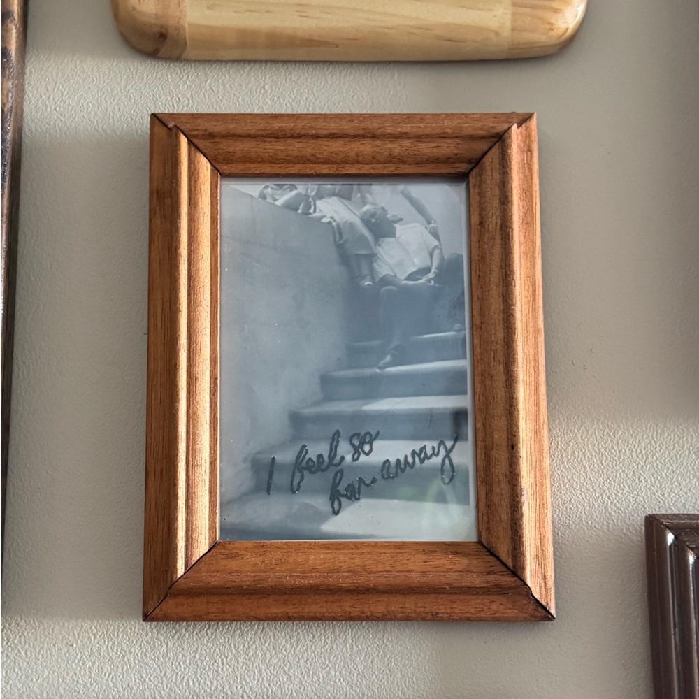 Stitched & Framed Vintage Photo- Turnover